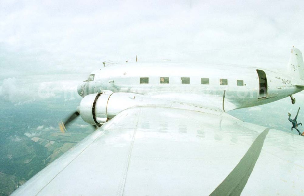 Aerial photograph Berlin Gatow - 28.06.1993 DC-3 Flug, Flugtag Berlin Gatow,