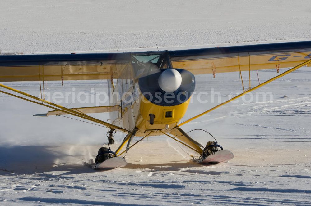 Aerial image Bad Dietzenbach - Flugzeug / Kleinflugzeug vom Typ Aviat Husky mit der Kennung D-EOOD auf dem Flugplatz Bad Dietzenbach EDPB umgangssprachlich das Berneck in Baden-Württemberg. Small aircraft at the Bad Dietzenbach airfield in Baden-Wuerttemberg.