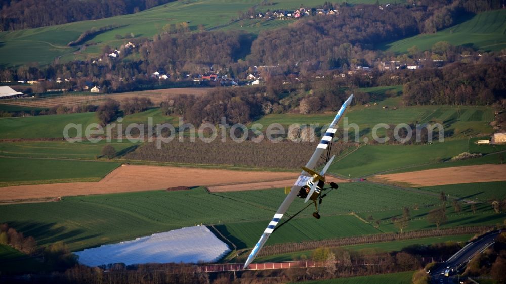 Aerial image Königswinter - Airplane Piper L-4 in the airspace of Koenigswinter in the state North Rhine-Westphalia, Germany