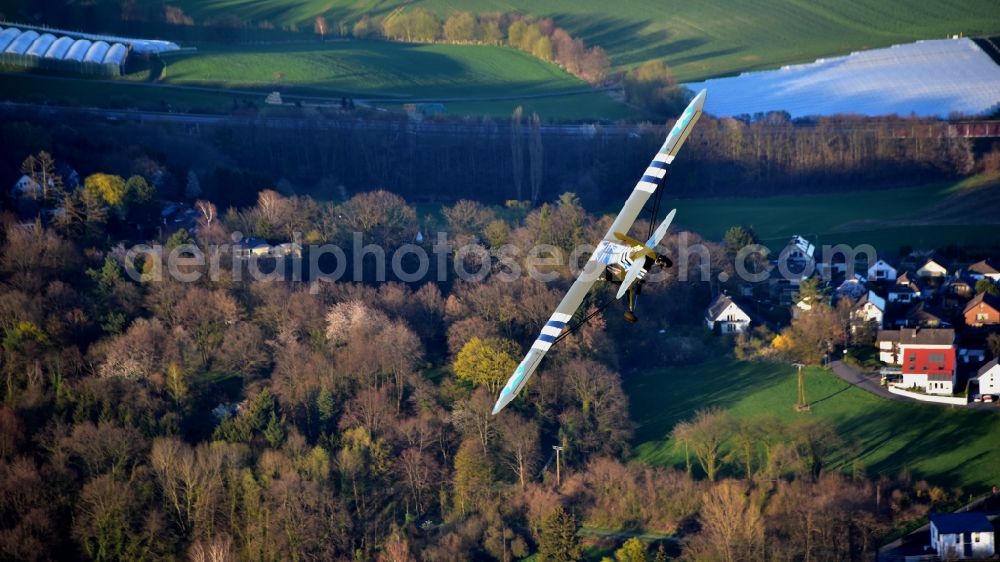 Aerial photograph Königswinter - Airplane Piper L-4 in the airspace of Koenigswinter in the state North Rhine-Westphalia, Germany