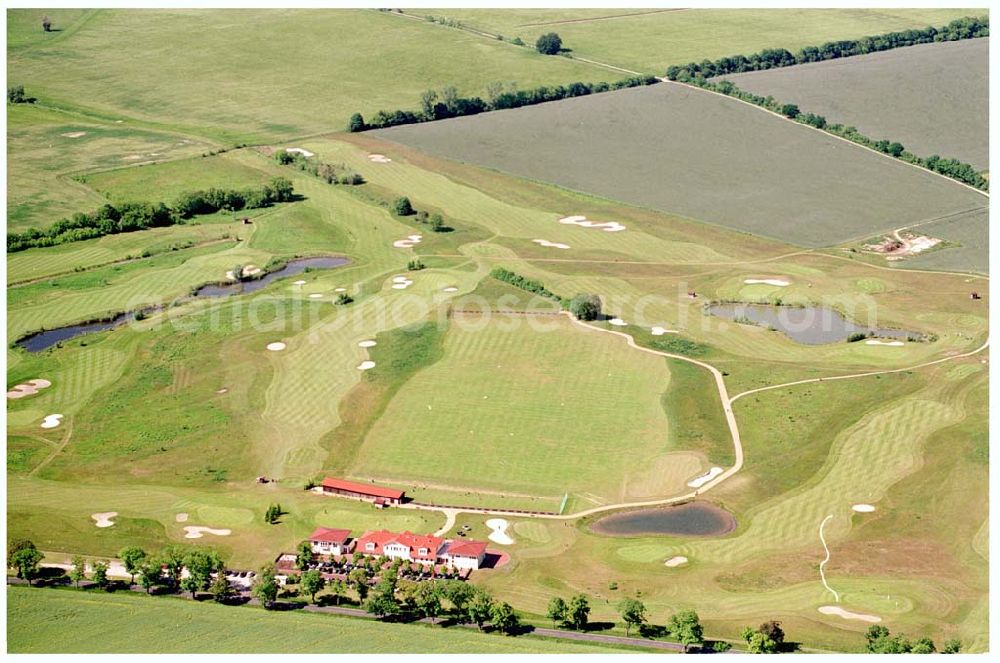 Groß Kienitz / Brandenburg from the bird's eye view: 29.05.2004 Groß-Kienitz / BRB Golfcenter Groß Kienitz Verwaltungsgesellschaft mbH, Herr Markus Fränkle, Friedrichstraße 150, 10117 Berlin, Tel.: 20394043, Fax: 20394022