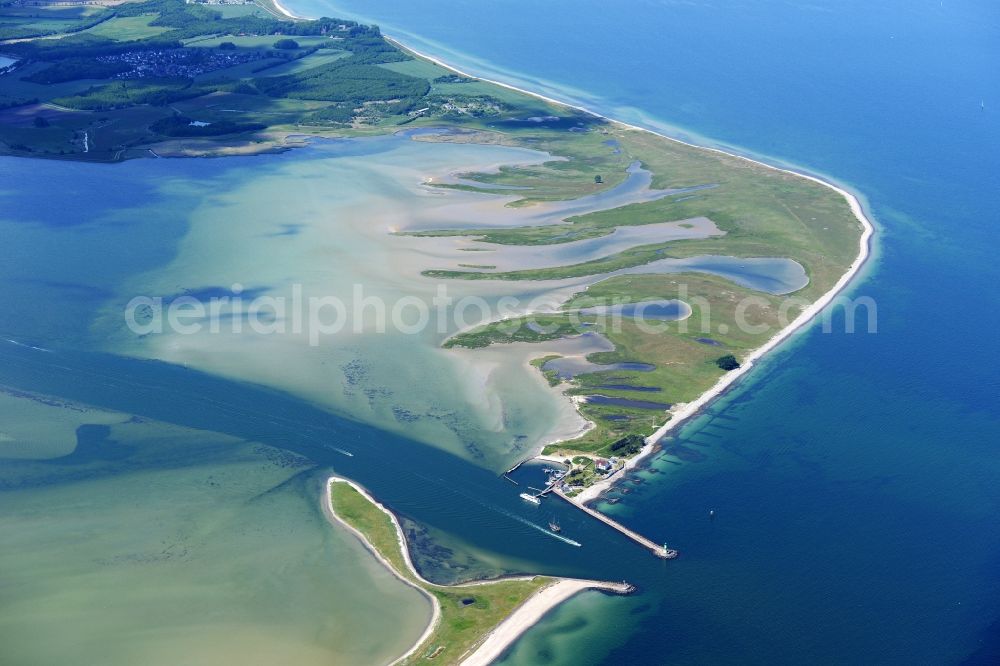 Kappeln from above - River mouth of Schleie to the North Seain Kappeln in the state Schleswig-Holstein