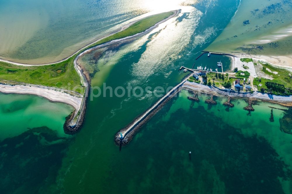 Aerial image Kappeln - River mouth of Schleie to the North Seain Kappeln in the state Schleswig-Holstein