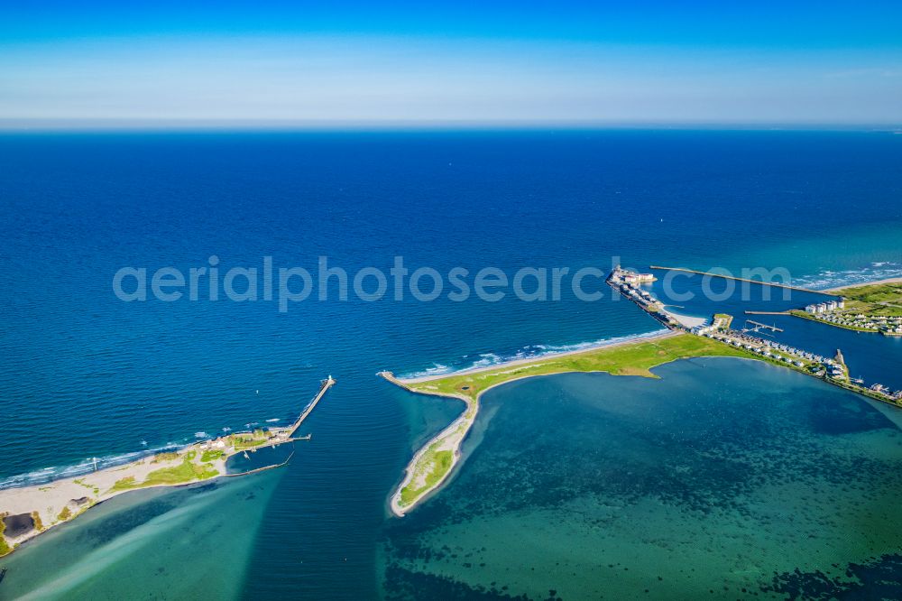 Kappeln from the bird's eye view: River mouth of Schleie to the North Seain Kappeln in the state Schleswig-Holstein