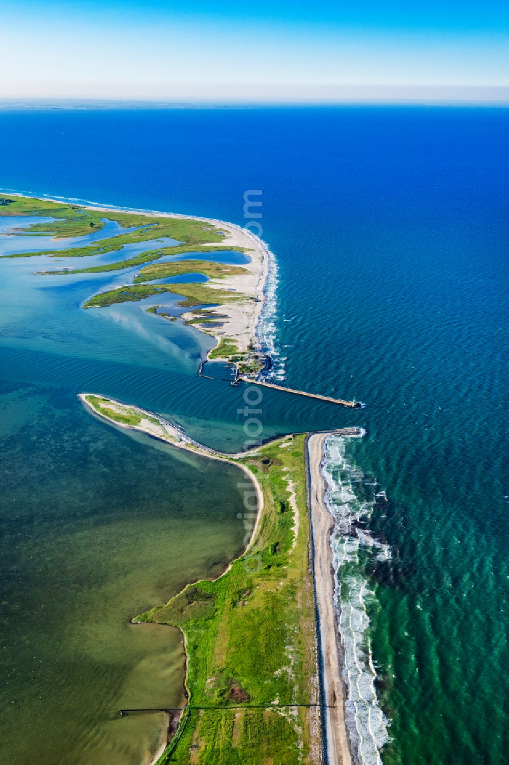 Aerial image Kappeln - River mouth of Schleie to the North Seain Kappeln in the state Schleswig-Holstein