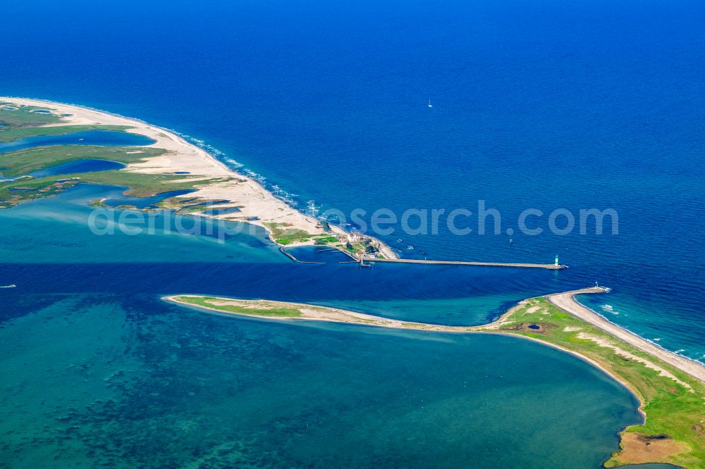 Kappeln from above - River mouth of Schleie to the North Seain Kappeln in the state Schleswig-Holstein