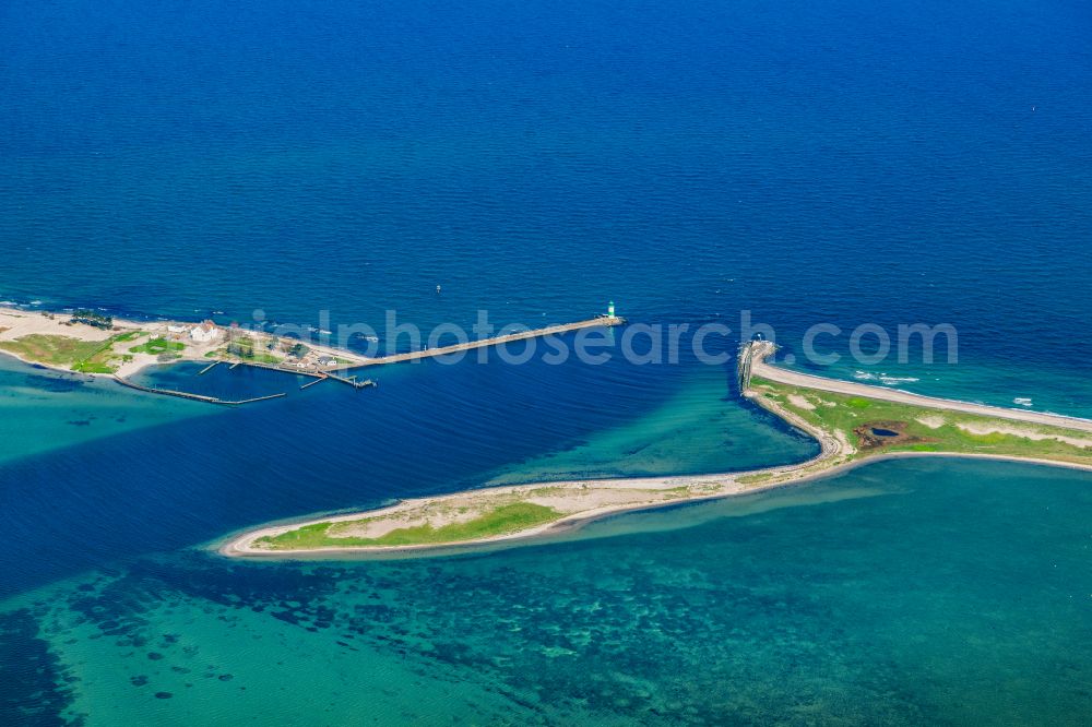 Kappeln from the bird's eye view: River mouth of Schleie to the North Seain Kappeln in the state Schleswig-Holstein