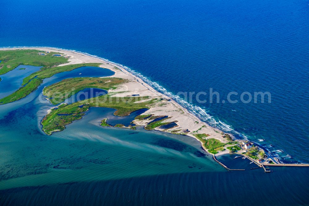 Kappeln from the bird's eye view: River mouth of Schleie to the North Seain Kappeln in the state Schleswig-Holstein