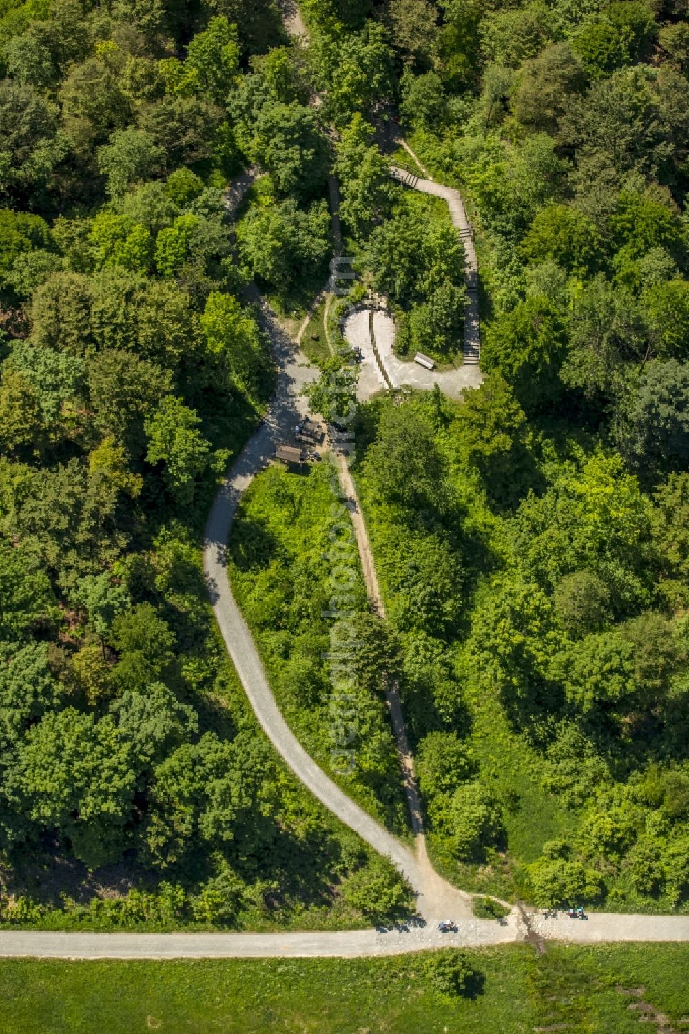 Aerial image Winterberg - River source and origin of Ruhr in Winterberg in the state North Rhine-Westphalia