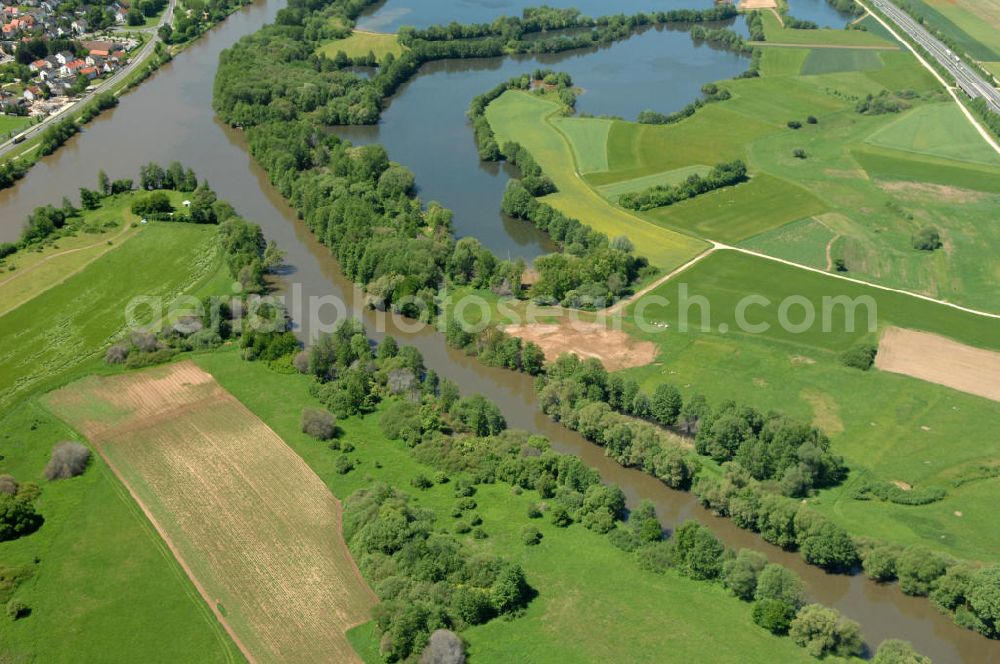 Bischberg from above - Main-Mündung zum Main-Donau-Kanal.