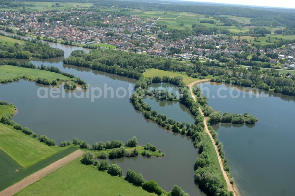 Aerial photograph Bischberg - Main-Flussverlauf bei Bischberg.