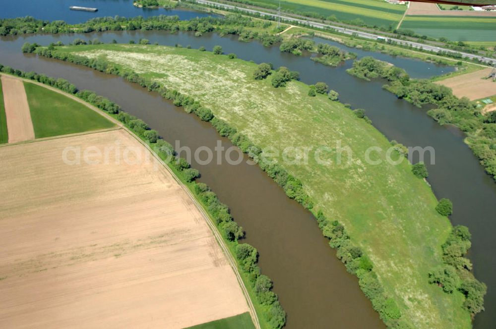 Aerial photograph Eschenbach - Main-Flussverlauf mit Altarm bei Eschenbach.