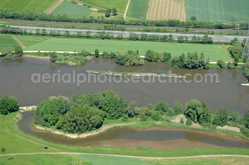 Aerial photograph Eschenbach - Main-Flussverlauf bei Eschenbach.