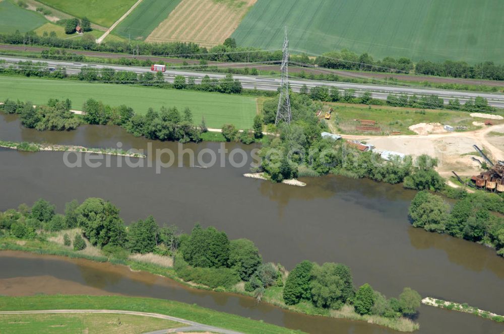 Eschenbach from above - Main-Flussverlauf bei Eschenbach.