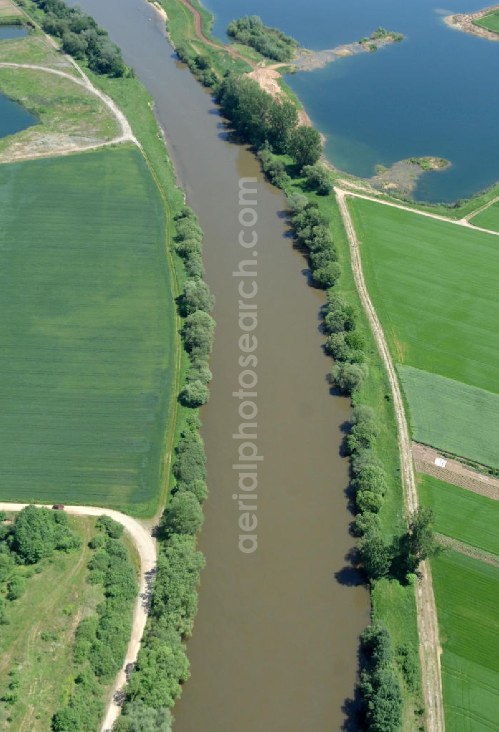 Roßstadt from above - Main-Flussverlauf bei Roßstadt.