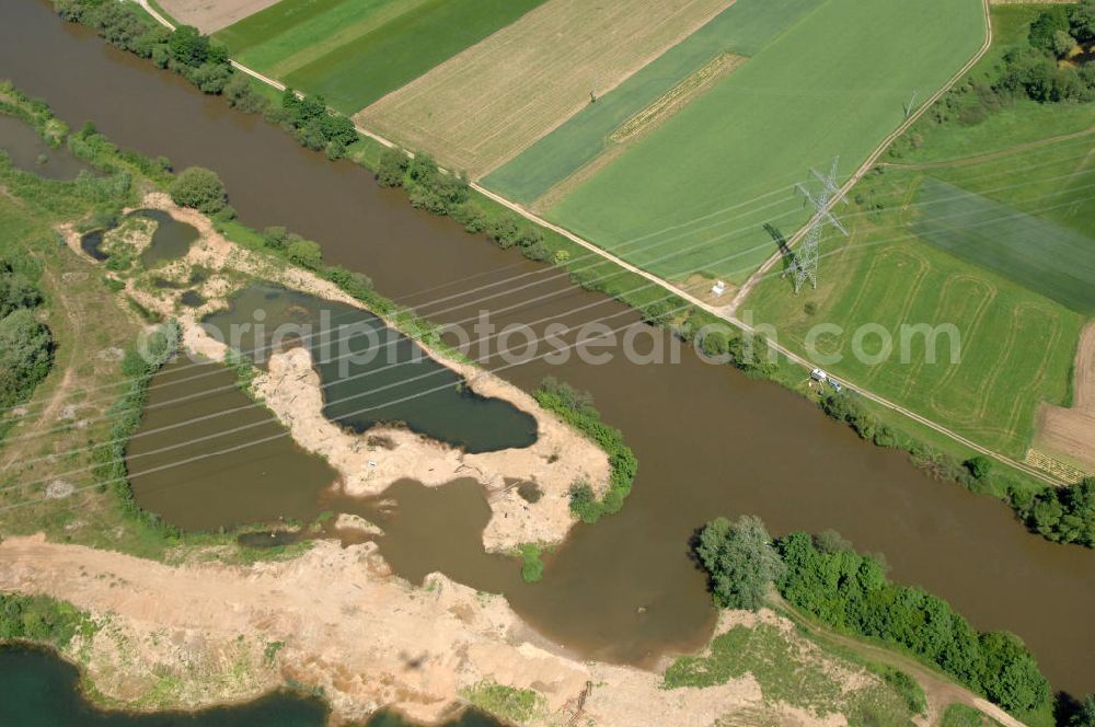 Aerial photograph Staffelbach - Main-Flussverlauf bei Staffelbach.