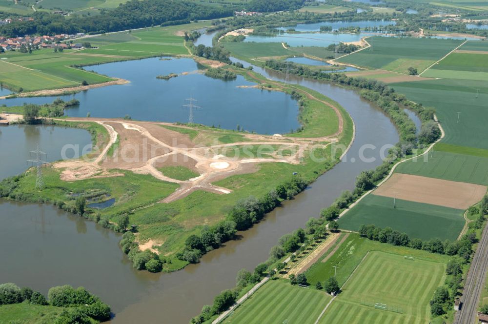 Aerial image Staffelbach - Main-Flussverlauf bei Staffelbach.