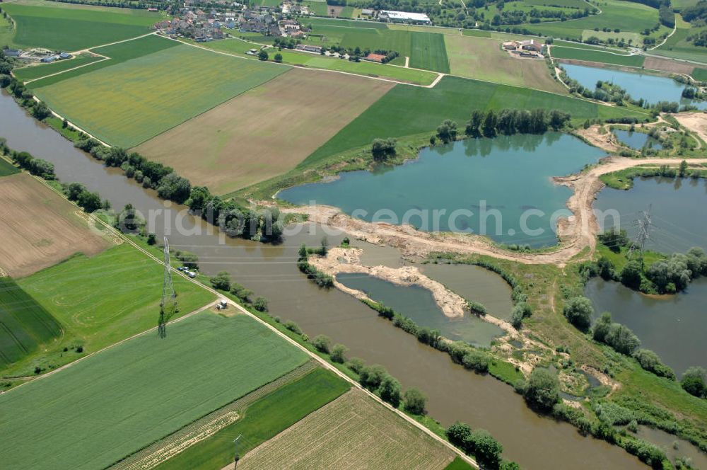 Aerial photograph Staffelbach - Main-Flussverlauf bei Staffelbach.