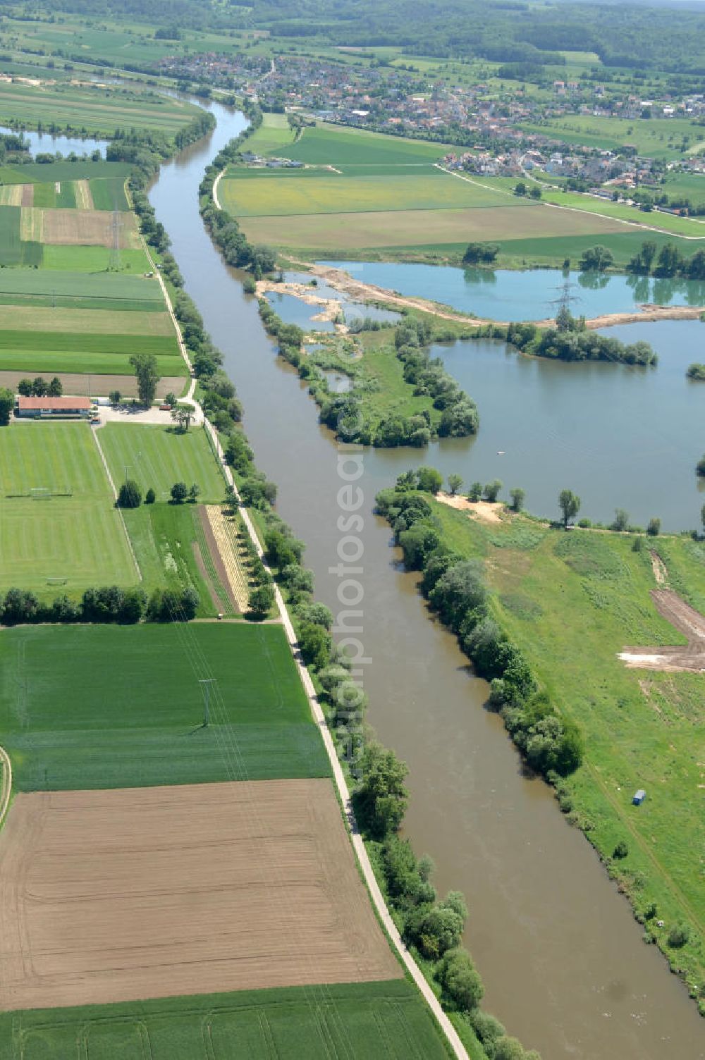 Aerial photograph Staffelbach - Main-Flussverlauf bei Staffelbach.