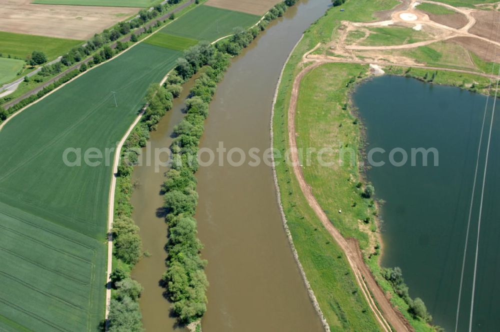 Aerial photograph Staffelbach - Main-Flussverlauf bei Staffelbach.