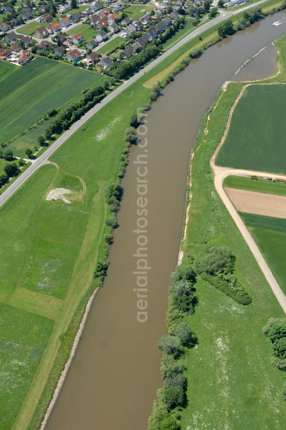 Trunstadt from above - Main-Flussverlauf bei Trunstadt Richtung Nordwesten.