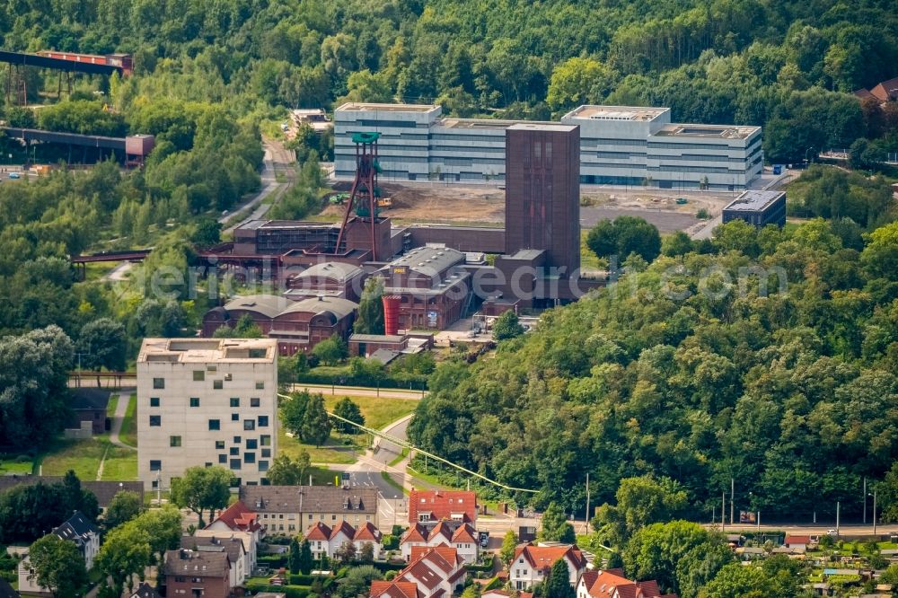 Aerial image Essen - University- area of Folkwang Universitaet of Kuenste on Gelsenkirchener Strasse in Essen in the state North Rhine-Westphalia, Germany