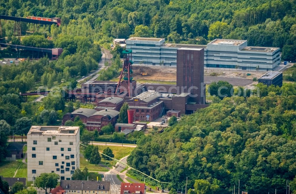 Aerial photograph Essen - University- area of Folkwang Universitaet of Kuenste on Gelsenkirchener Strasse in Essen in the state North Rhine-Westphalia, Germany