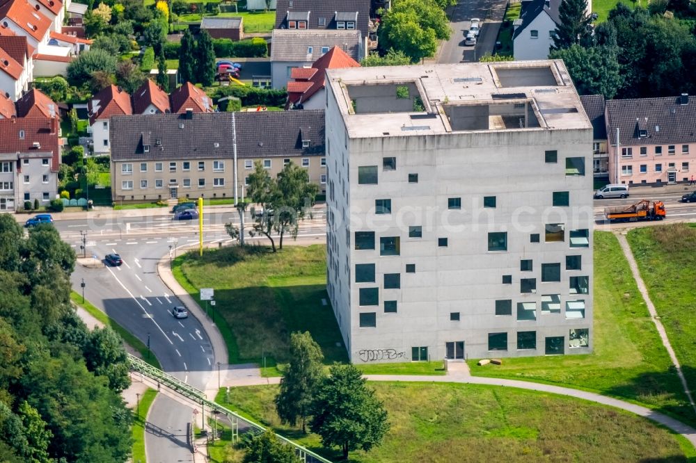 Aerial photograph Essen - University- area of Folkwang Universitaet of Kuenste on Gelsenkirchener Strasse in Essen in the state North Rhine-Westphalia, Germany