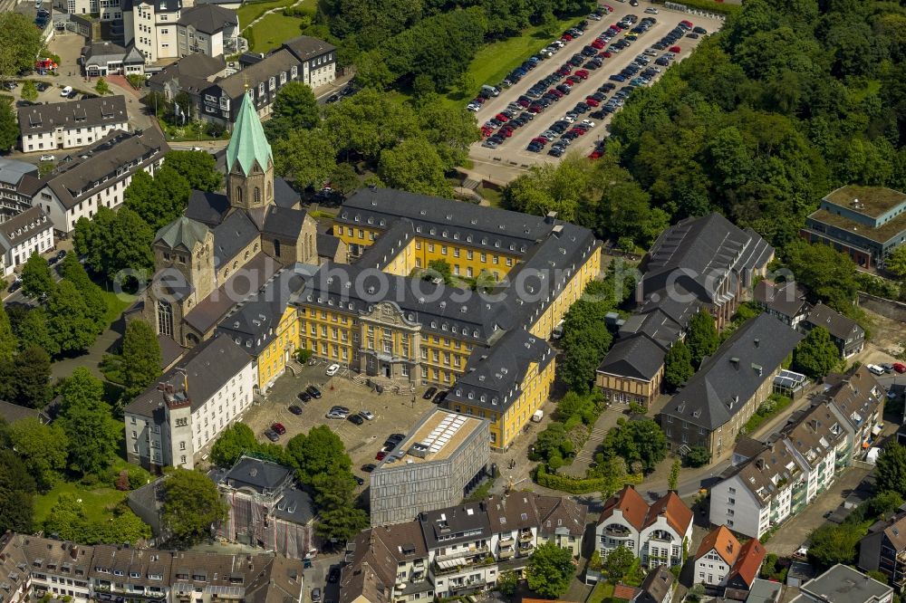 Essen OT Werden from above - View of the Folkwang University of Arts in the district of Werden in Essen in the state of North Rhine-Westphalia