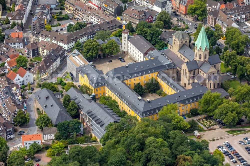 Essen from the bird's eye view: View of the Folkwang University of Arts in the district of Werden in Essen in the state of North Rhine-Westphalia