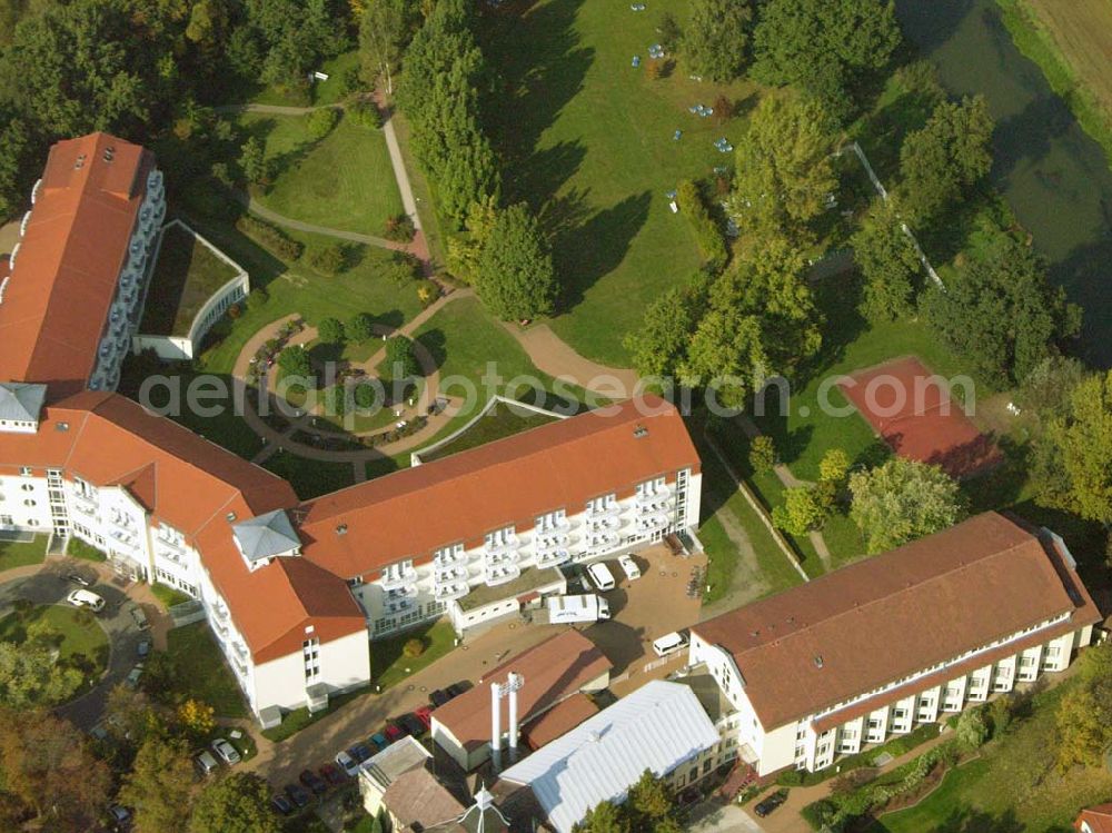 Aerial photograph Bad Liebenwerda - Fontana - Klinik Bad Liebenwerda, Dresdener Straße 9, 04924 Bad Liebenwerda, Tel.: (03 53 41) 90 - 0, Fax: (03 53 41) 90 - 11 80, Achim Walder: