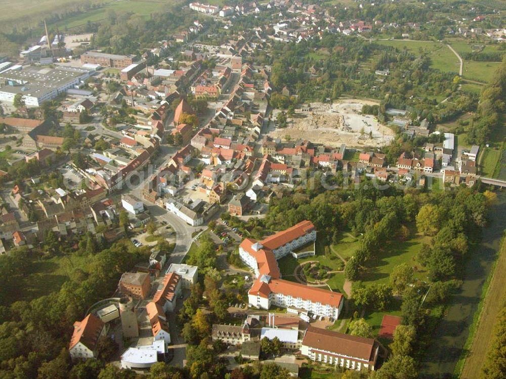 Bad Liebenwerda from the bird's eye view: Fontana - Klinik Bad Liebenwerda, Dresdener Straße 9, 04924 Bad Liebenwerda, Tel.: (03 53 41) 90 - 0, Fax: (03 53 41) 90 - 11 80, Achim Walder: