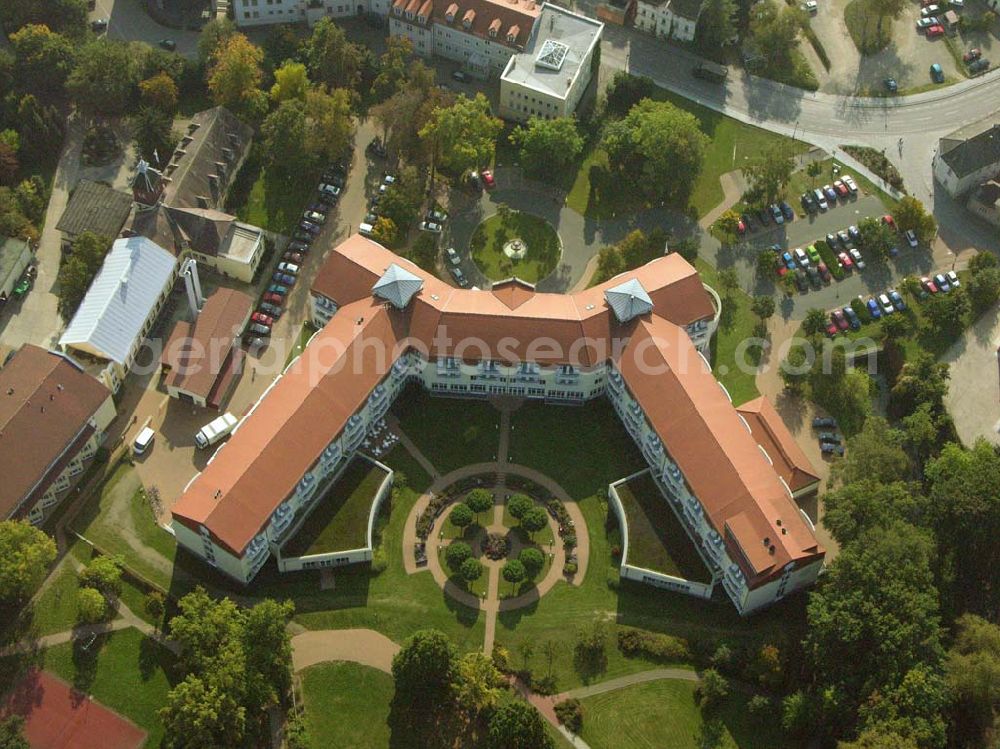 Aerial photograph Bad Liebenwerda - Fontana - Klinik Bad Liebenwerda, Dresdener Straße 9, 04924 Bad Liebenwerda, Tel.: (03 53 41) 90 - 0, Fax: (03 53 41) 90 - 11 80, Achim Walder: