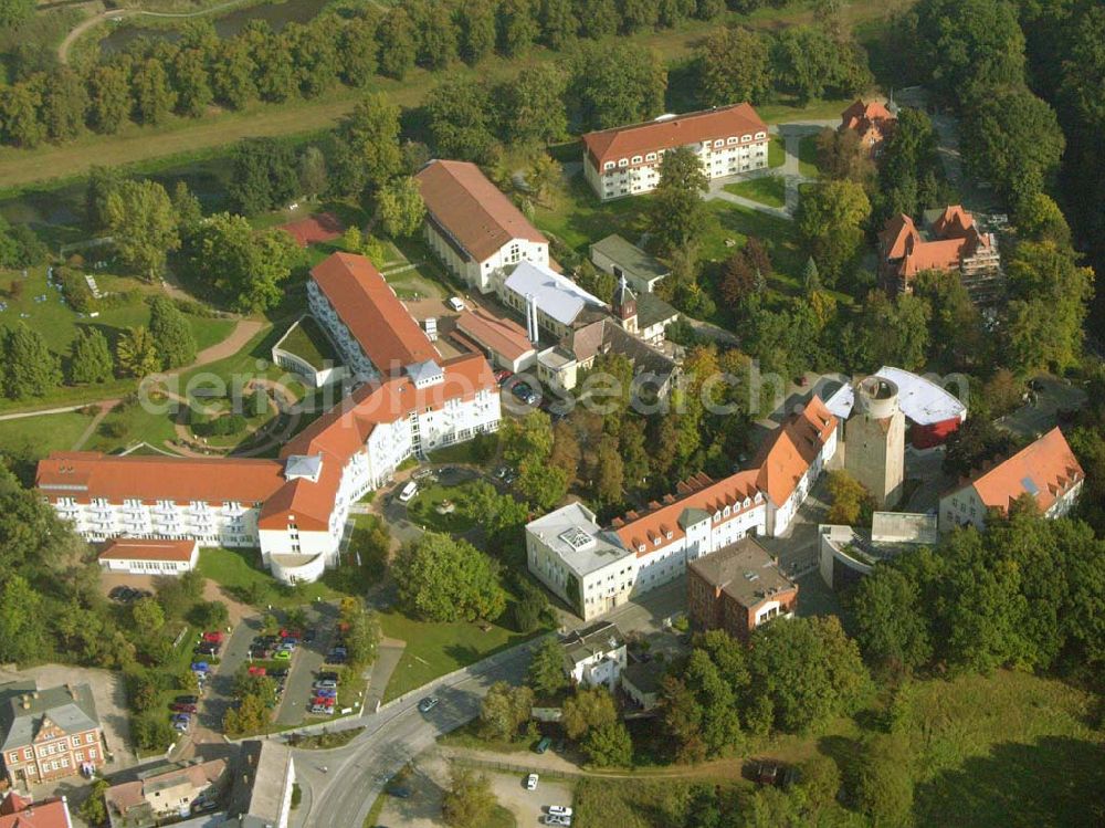 Aerial photograph Bad Liebenwerda - Fontana - Klinik Bad Liebenwerda, Dresdener Straße 9, 04924 Bad Liebenwerda, Tel.: (03 53 41) 90 - 0, Fax: (03 53 41) 90 - 11 80, Achim Walder: