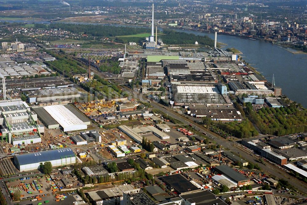 Aerial photograph Köln - Ford-Werke Süd with the oil port and thermal power station in Cologne in North Rhine-Westphalia