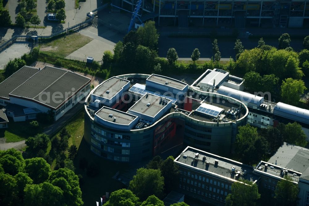 Aerial image Rostock - Research building and office complex of the biotechnology enterprises Seracell Pharma AG and the Centogene AG in Rostock in the federal state Mecklenburg-West Pomerania, Germany