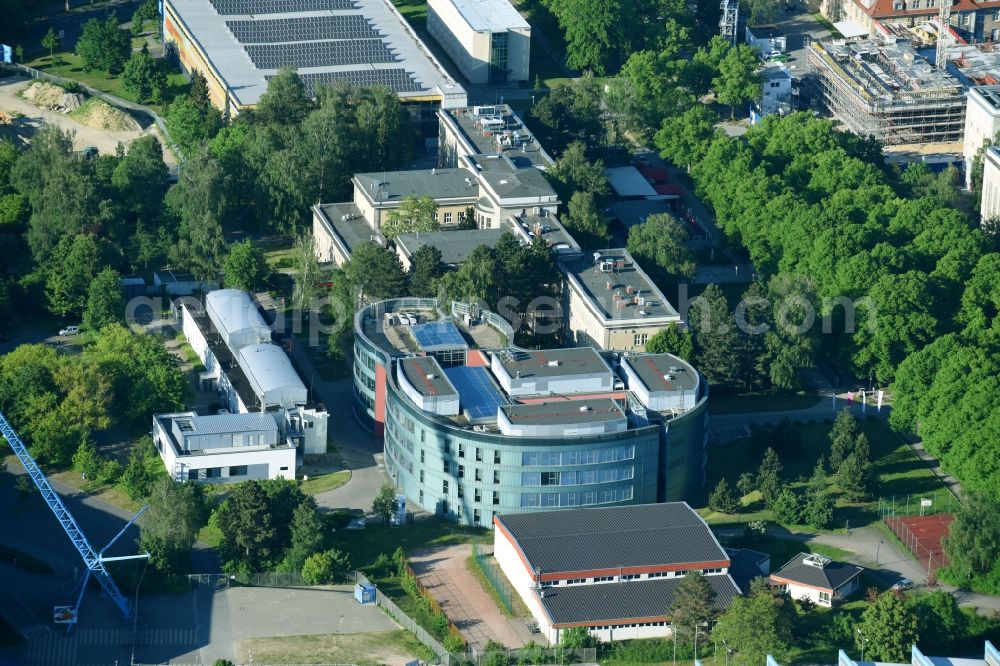 Rostock from above - Research building and office complex of the biotechnology enterprises Seracell Pharma AG and the Centogene AG in Rostock in the federal state Mecklenburg-West Pomerania, Germany