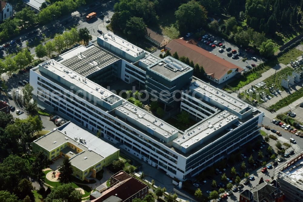 Aerial image Dresden - Research building and office complex of the DFG-Center for Regenerative Therapies Dresden (CRTD) of the Technische Universitaet Dresden in Dresden in the state Saxony