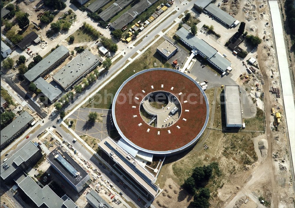 Berlin from the bird's eye view: Research building and office complex Elektronen- Speicherring BESSY - Synchrotronstrahlungsquelle in the district Adlershof in Berlin, Germany