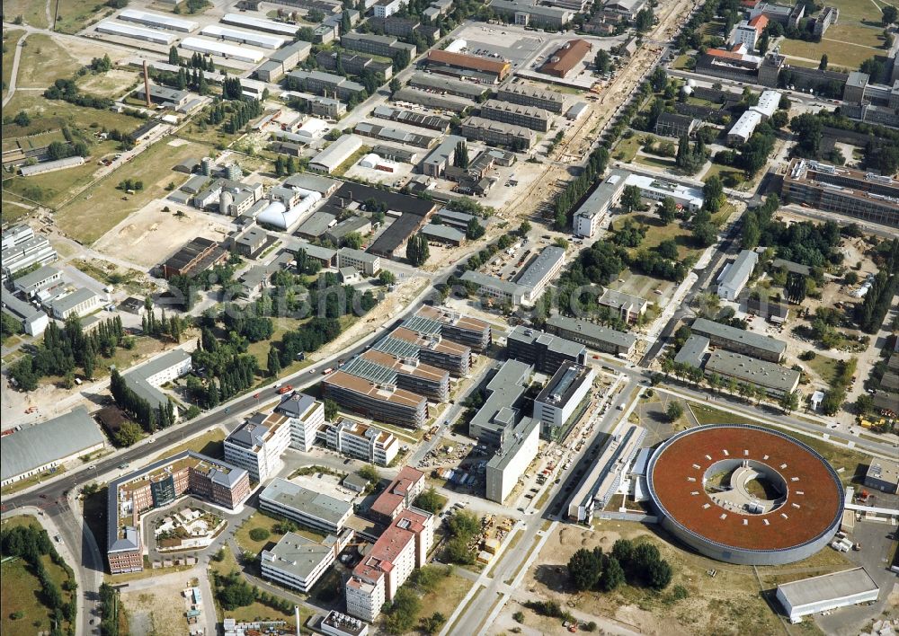 Aerial image Berlin - Research building and office complex Elektronen- Speicherring BESSY - Synchrotronstrahlungsquelle in the district Adlershof in Berlin, Germany