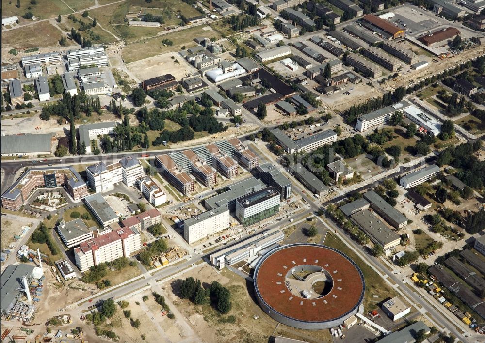 Berlin from the bird's eye view: Research building and office complex Elektronen- Speicherring BESSY - Synchrotronstrahlungsquelle in the district Adlershof in Berlin, Germany