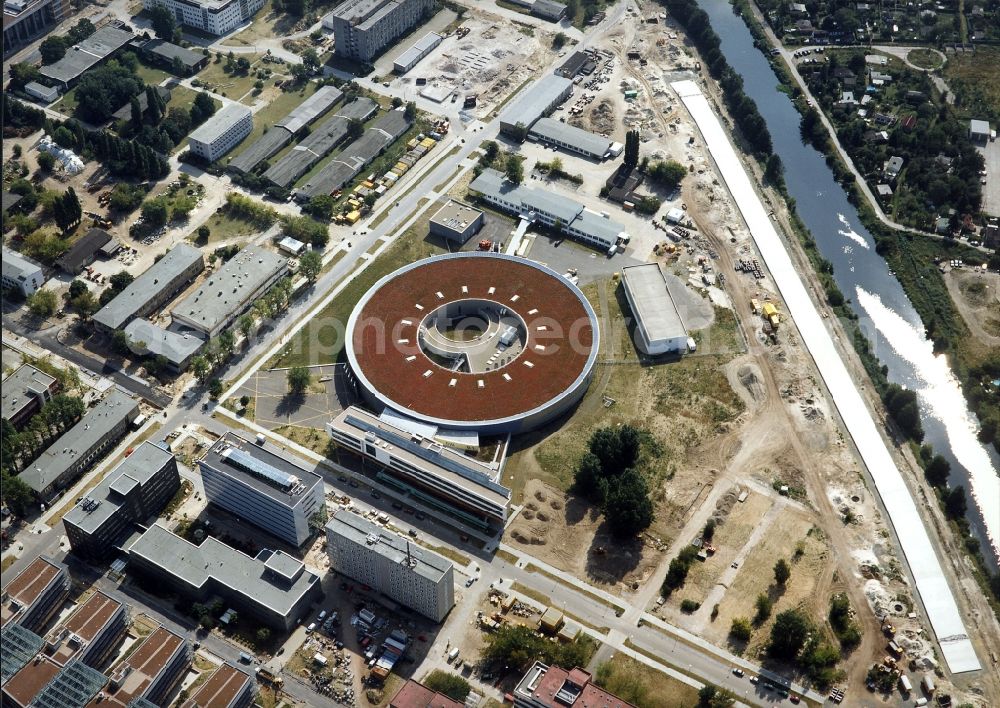 Aerial image Berlin - Research building and office complex Elektronen- Speicherring BESSY - Synchrotronstrahlungsquelle in the district Adlershof in Berlin, Germany