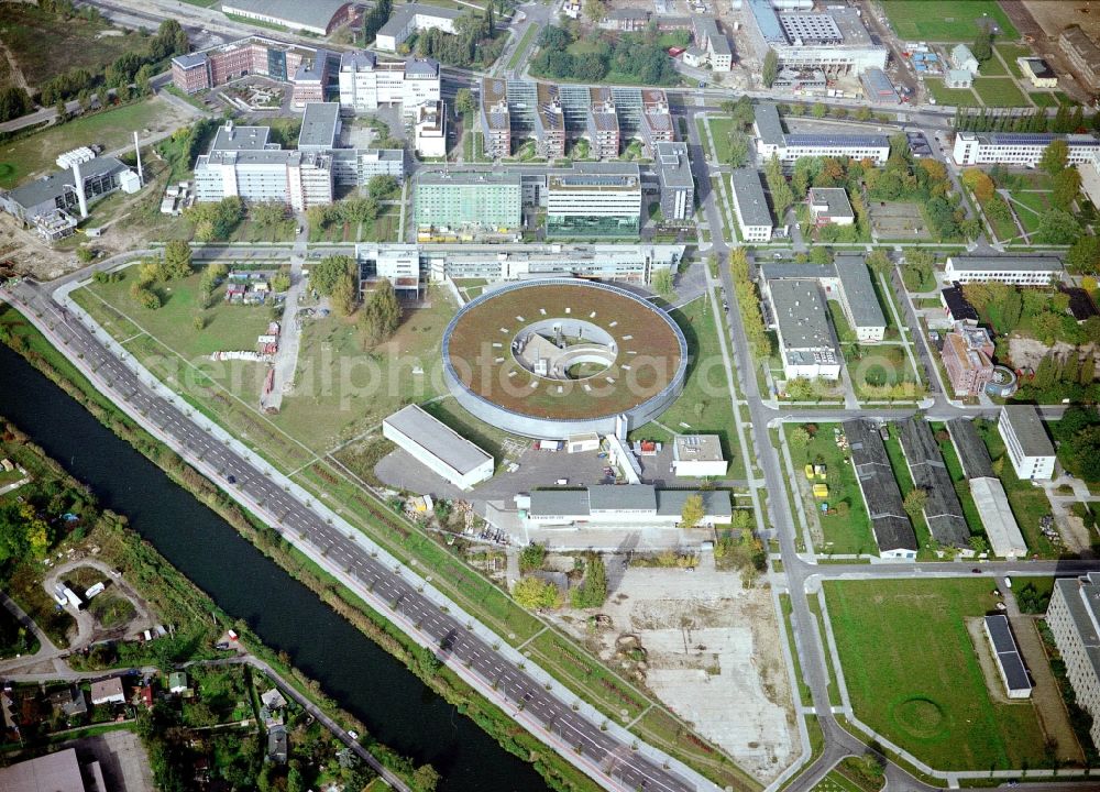 Aerial image Berlin - Research building and office complex Elektronen- Speicherring BESSY - Synchrotronstrahlungsquelle in the district Adlershof in Berlin, Germany