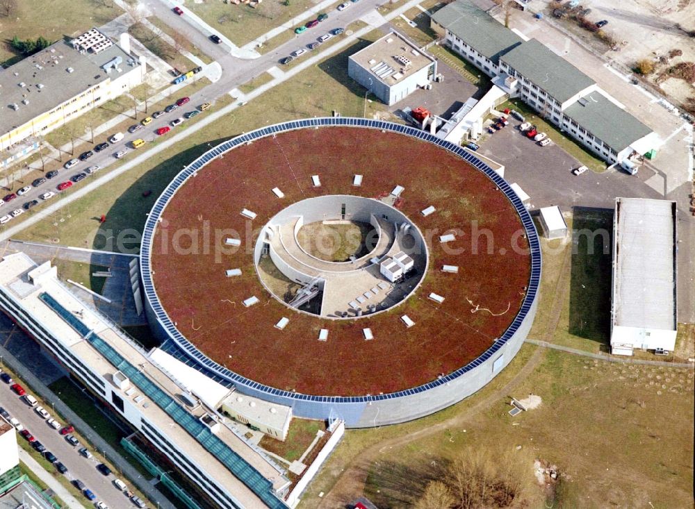 Aerial photograph Berlin - Research building and office complex Elektronen- Speicherring BESSY - Synchrotronstrahlungsquelle in the district Adlershof in Berlin, Germany