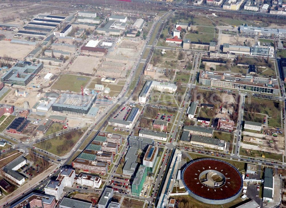 Aerial image Berlin - Research building and office complex Elektronen- Speicherring BESSY - Synchrotronstrahlungsquelle in the district Adlershof in Berlin, Germany