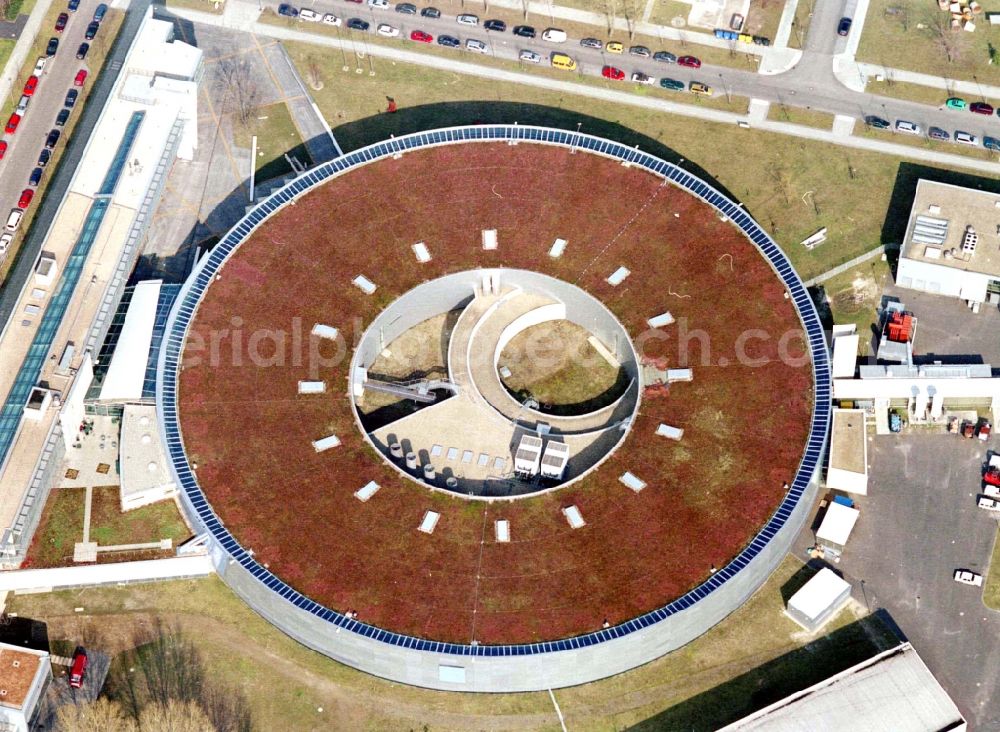 Aerial image Berlin - Research building and office complex Elektronen- Speicherring BESSY - Synchrotronstrahlungsquelle in the district Adlershof in Berlin, Germany