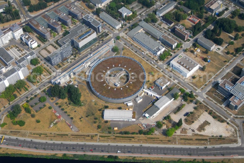 Aerial photograph Berlin - Research building and office complex Elektronen- Speicherring BESSY - Synchrotronstrahlungsquelle in the district Adlershof in Berlin, Germany