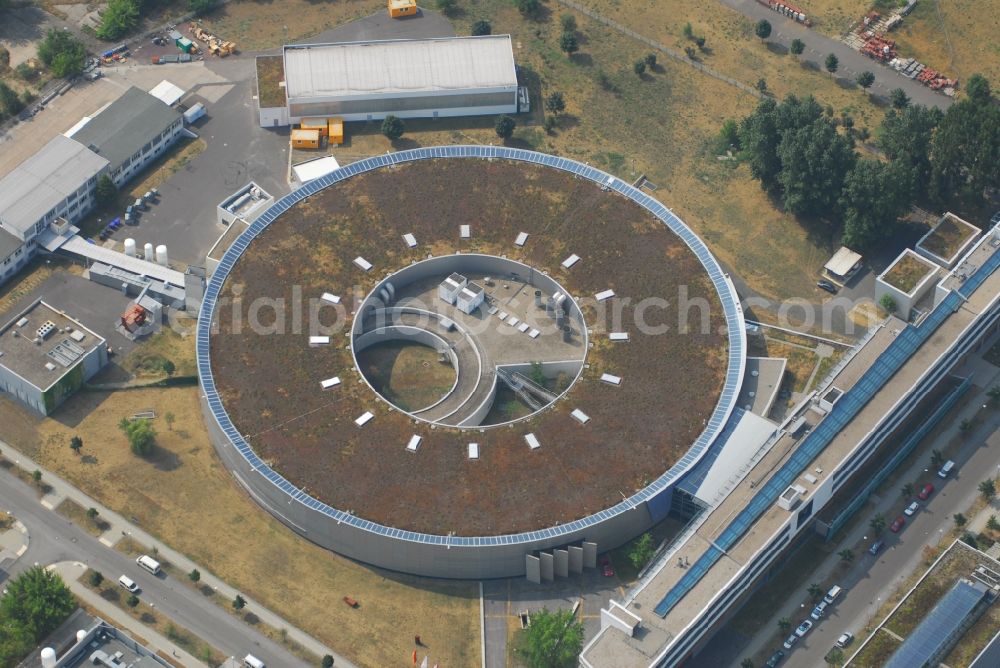 Berlin from the bird's eye view: Research building and office complex Elektronen- Speicherring BESSY - Synchrotronstrahlungsquelle in the district Adlershof in Berlin, Germany