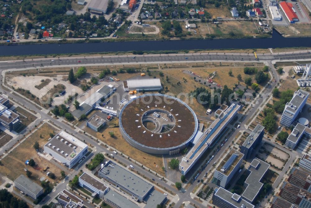 Aerial image Berlin - Research building and office complex Elektronen- Speicherring BESSY - Synchrotronstrahlungsquelle in the district Adlershof in Berlin, Germany