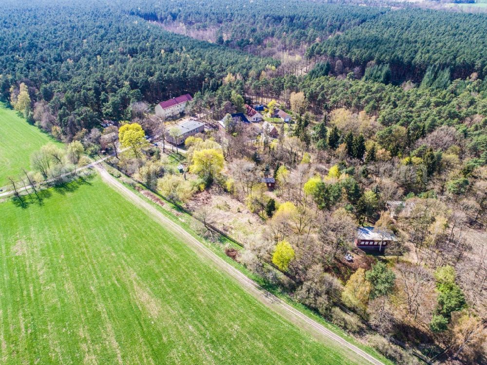 Aerial image Niemegk - Research building and office complex Geo Forschungszentrum Potsdam in Niemegk in the state Brandenburg, Germany